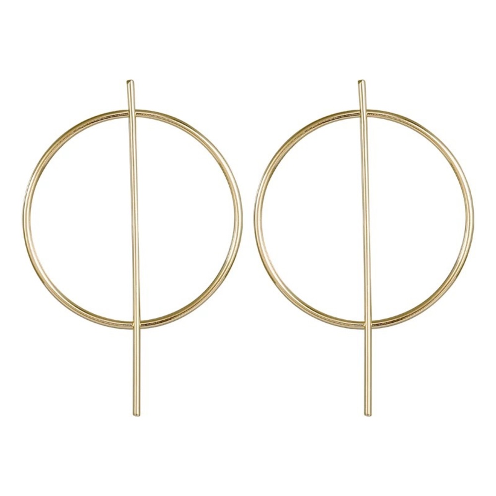 2/$25💛 Gold Plated Modern Geometric Circle Earrings